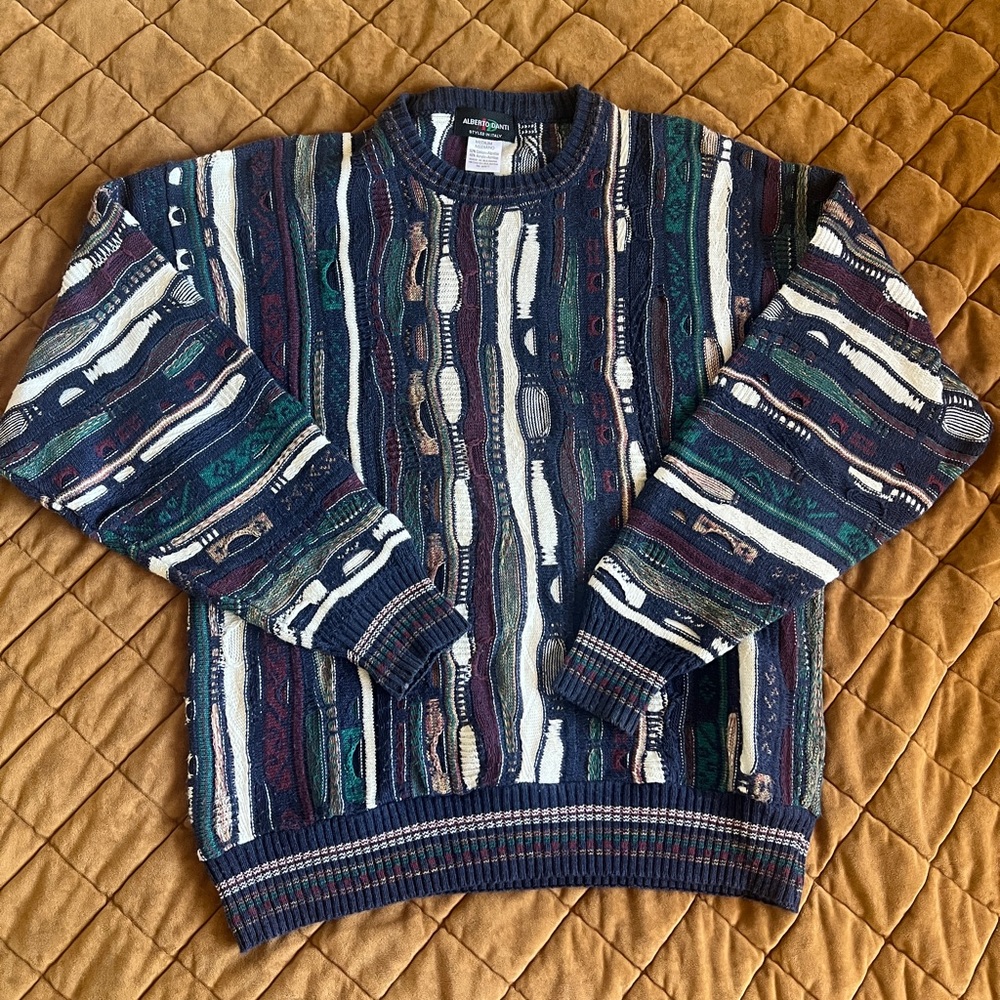 VINTAGE ALBERTO DANTI COOGI STYLE 3D SWEATER MEDIUM